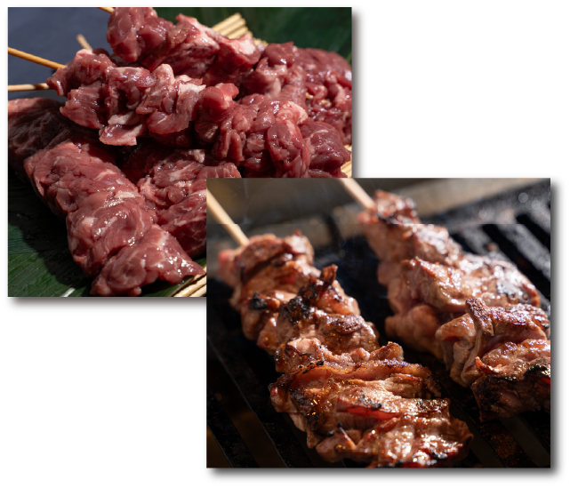 ごち祭（ごちさい）の牛ハラミ串